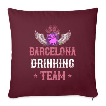 Équipe de boisson de Barcelone - Housse de coussin décorative 45 x 45 cm - bordeaux - Devant
