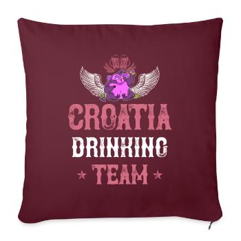 Équipe de Croatie de boisson - Housse de coussin décorative 45 x 45 cm - bordeaux - Devant