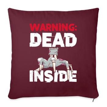 Zombiecore Esthétique Squelette Main Zombie Main - Housse de coussin décorative 45 x 45 cm - bordeaux - Devant