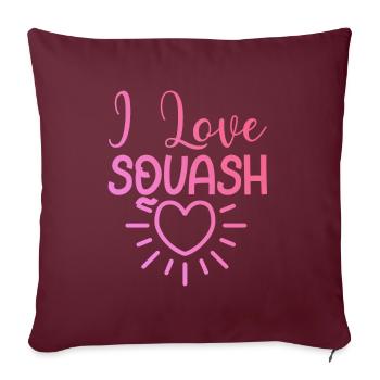 Ich liebe Squash - Sofakissenbezug 45 x 45 cm - Burgunderrot - Vorne