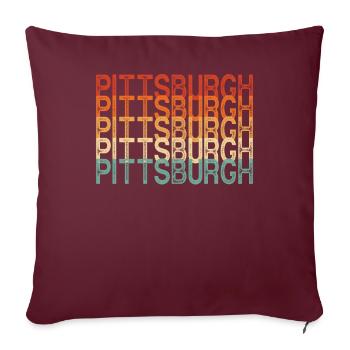 Pittsburgh Pennsylvania - Sofakissenbezug 45 x 45 cm - Burgunderrot - Vorne