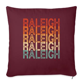 Raleigh North Carolina - Sofakissenbezug 45 x 45 cm - Burgunderrot - Vorne