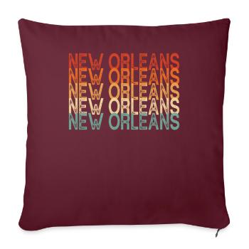 New Orleans, Louisiana - Sofakissenbezug 45 x 45 cm - Burgunderrot - Vorne