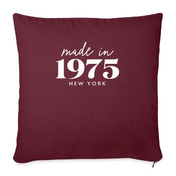 Made 1975 in New York. Cute Birthday Party - Sofakissenbezug 45 x 45 cm - Burgunderrot - Vorne