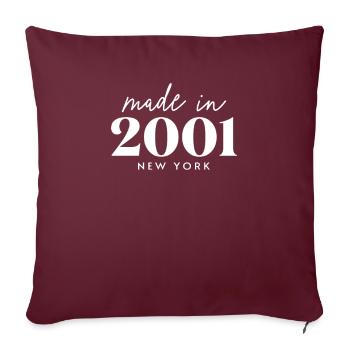 Made 2001 in New York. Cute Birthday Party - Sofakissenbezug 45 x 45 cm - Burgunderrot - Vorne