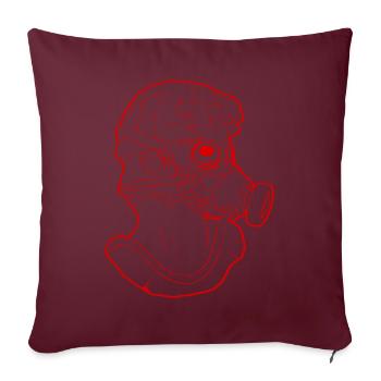 Zombiecore Ästhetische David Kopf Statue Soft Grun - Sofakissenbezug 45 x 45 cm - Burgunderrot - Vorne