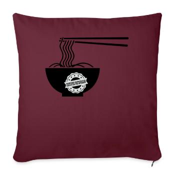 Flying Spaghetti Monster Pastafarianisme Pâtes - Housse de coussin décorative 45 x 45 cm - bordeaux - Devant