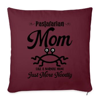 Flying Spaghetti Monster Pastafarianisme Pâtes - Housse de coussin décorative 45 x 45 cm - bordeaux - Devant