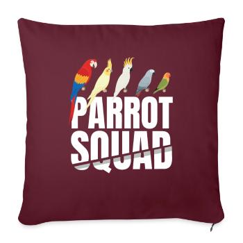 Parrot Squad Kids Oiseau - Housse de coussin décorative 45 x 45 cm - bordeaux - Devant