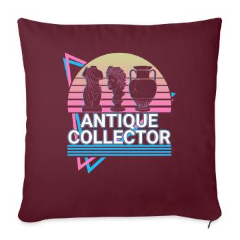 Collectionneur d’antiquités Antiquaire Rétro - Housse de coussin décorative 45 x 45 cm - bordeaux - Devant