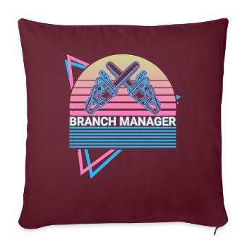 Directeur de succursale Bûcheron Arboriste Lumberjack Ret - Housse de coussin décorative 45 x 45 cm - bordeaux - Devant