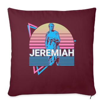 Jérémie Prophète hébreu pleurant prophète jüdi - Housse de coussin décorative 45 x 45 cm - bordeaux - Devant