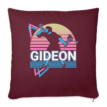Gideon Hebräischer Prophet Retro - Sofakissenbezug 45 x 45 cm - Burgunderrot - Vorne
