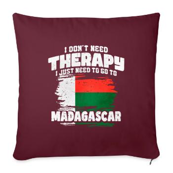 Madagaskar - Sofakissenbezug 45 x 45 cm - Burgunderrot - Vorne