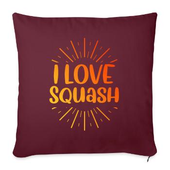 Ich liebe Squash - Sofakissenbezug 45 x 45 cm - Burgunderrot - Vorne