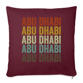 Abu Dhabi Vereinigte Arabische Emirate Retro Vinta - Sofakissenbezug 45 x 45 cm - Burgunderrot - Vorne
