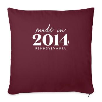 Fabriqué en 2014 en Pennsylvanie. Fête d’anniversaire mignonne - Housse de coussin décorative 45 x 45 cm - bordeaux - Devant