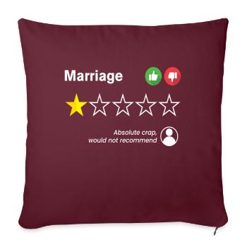 Marriage Rating Absolute Crap Scheidung - Sofakissenbezug 45 x 45 cm - Burgunderrot - Vorne