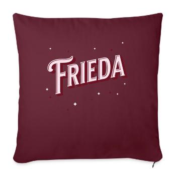 Frieda Namen personalisiert - Sofakissenbezug 45 x 45 cm - Burgunderrot - Vorne