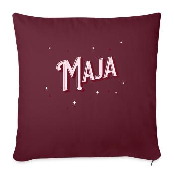 Maja Namen personalisiert - Sofakissenbezug 45 x 45 cm - Burgunderrot - Vorne