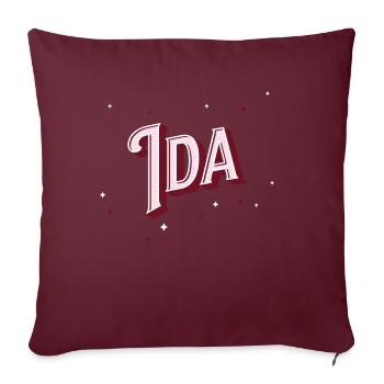 Ida Namen personalisiert - Sofakissenbezug 45 x 45 cm - Burgunderrot - Vorne