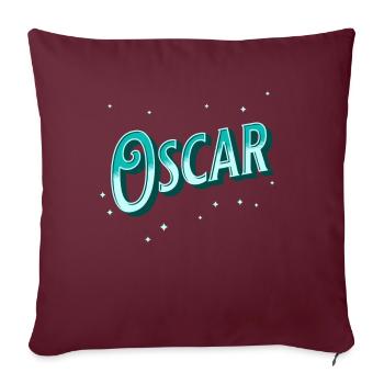 Oscar Namen personalisiert - Sofakissenbezug 45 x 45 cm - Burgunderrot - Vorne