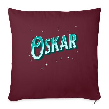 Oskar Namen personalisiert - Sofakissenbezug 45 x 45 cm - Burgunderrot - Vorne