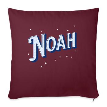 Noah Namen personalisiert - Sofakissenbezug 45 x 45 cm - Burgunderrot - Vorne