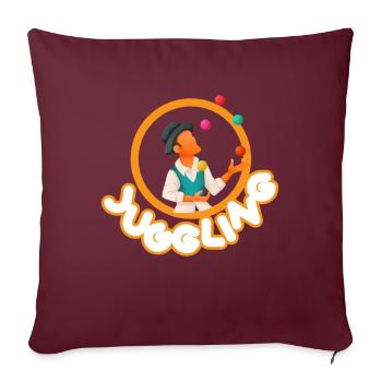Jonglerie Jongleur Artiste Jongleur - Housse de coussin décorative 45 x 45 cm - bordeaux - Devant