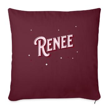 Renee nomme des noms personnalisés - Housse de coussin décorative 45 x 45 cm - bordeaux - Devant