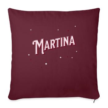Martina Namen personalisiert - Sofakissenbezug 45 x 45 cm - Burgunderrot - Vorne