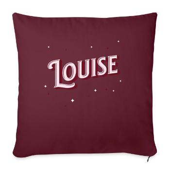 Louise Namen personalisiert - Sofakissenbezug 45 x 45 cm - Burgunderrot - Vorne