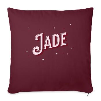 Jade Namen personalisiert - Sofakissenbezug 45 x 45 cm - Burgunderrot - Vorne