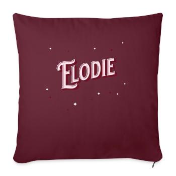 Elodie nomme des noms personnalisés - Housse de coussin décorative 45 x 45 cm - bordeaux - Devant