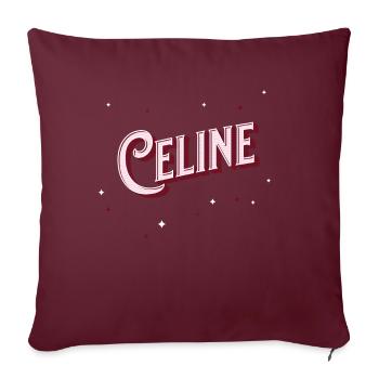 Noms Céline personnalisés - Housse de coussin décorative 45 x 45 cm - bordeaux - Devant