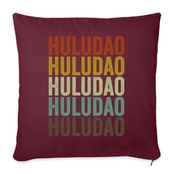 Huludao Chine Rétro Vintage - Housse de coussin décorative 45 x 45 cm - bordeaux - Devant