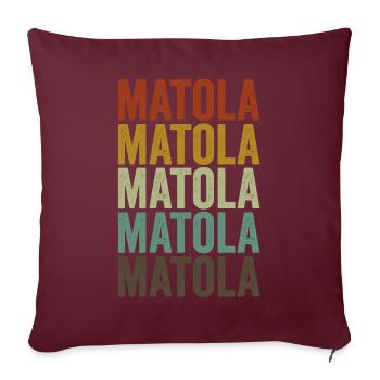 Matola Mosambik Retro Vintage - Sofakissenbezug 45 x 45 cm - Burgunderrot - Vorne