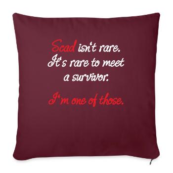 Scad n’est pas un cadeau rare pour un survivant d’une crise cardiaque - Housse de coussin décorative 45 x 45 cm - bordeaux - Devant