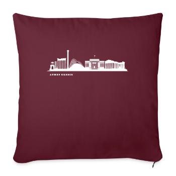 Athènes Skyline Grèce Grecs - Housse de coussin décorative 45 x 45 cm - bordeaux - Devant