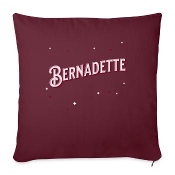 Bernadette nomme des noms personnalisés - Housse de coussin décorative 45 x 45 cm - bordeaux - Devant