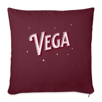 Vega nomme des noms personnalisés - Housse de coussin décorative 45 x 45 cm - bordeaux - Devant