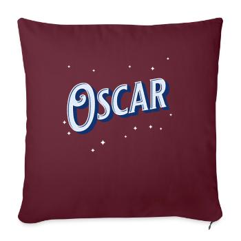 Oscar Namen personalisiert - Sofakissenbezug 45 x 45 cm - Burgunderrot - Vorne
