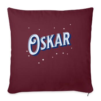 Oskar Namen personalisiert - Sofakissenbezug 45 x 45 cm - Burgunderrot - Vorne