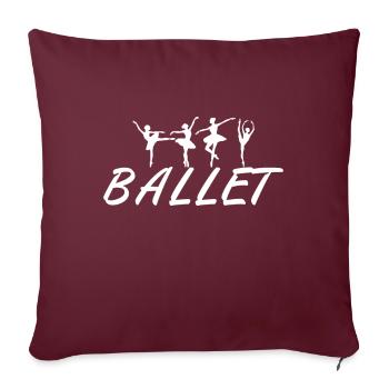 Ballet Ballet Chaussures Danse Danseur - Housse de coussin décorative 45 x 45 cm - bordeaux - Devant