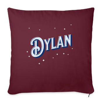Noms Dylan personnalisés - Housse de coussin décorative 45 x 45 cm - bordeaux - Devant