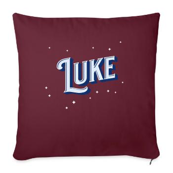 Luke Namen personalisiert - Sofakissenbezug 45 x 45 cm - Burgunderrot - Vorne