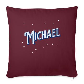 Michael Namen personalisiert - Sofakissenbezug 45 x 45 cm - Burgunderrot - Vorne