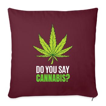 Rauchen Von Cannabisblättern - Sofakissenbezug 45 x 45 cm - Burgunderrot - Vorne