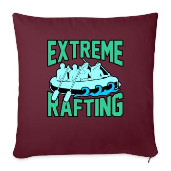 Rafting extrême - Housse de coussin décorative 45 x 45 cm - bordeaux - Devant