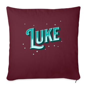 Luke Namen personalisiert - Sofakissenbezug 45 x 45 cm - Burgunderrot - Vorne